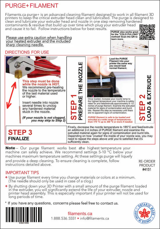 PURGE PLUS - Cleaning Filament